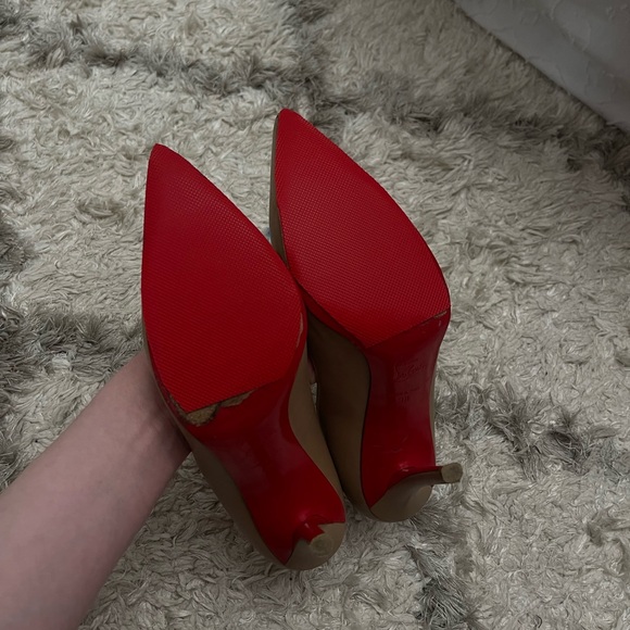 Christian Louboutin Beige Pointed Heels - Picture 7 of 10